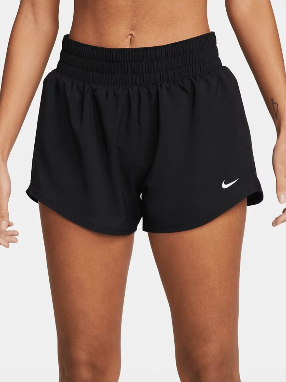 Nike Dri-FIT Black Lined Running Shorts Wide Waistband Women’s L